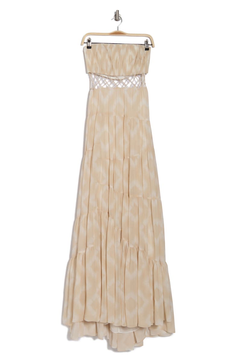 Cinq à Sept Cora Strapless Gown, Alternate, color, Ivory/ Plaster