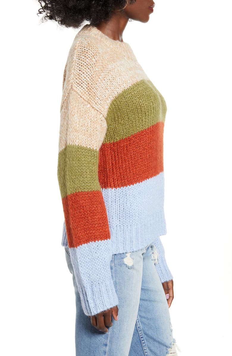J.O.A. Multi Stripe Sweater, Alternate, color, 