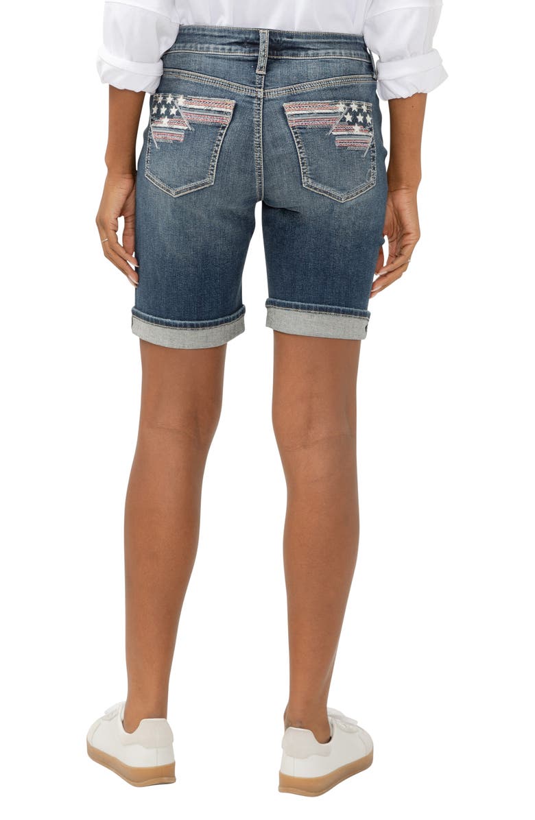 Silver Jeans Co. Suki Curvy Stretch Bermuda Denim Shorts, Alternate, color,