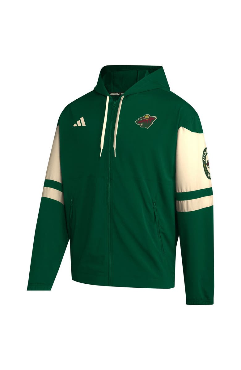 adidas Men's adidas Green Minnesota Wild Full-Zip Hoodie, Alternate, color,