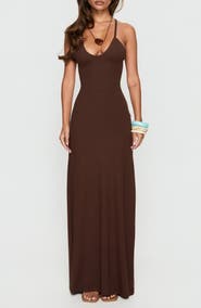 Princess Polly Pasita Halter Tie Up Maxi Dress