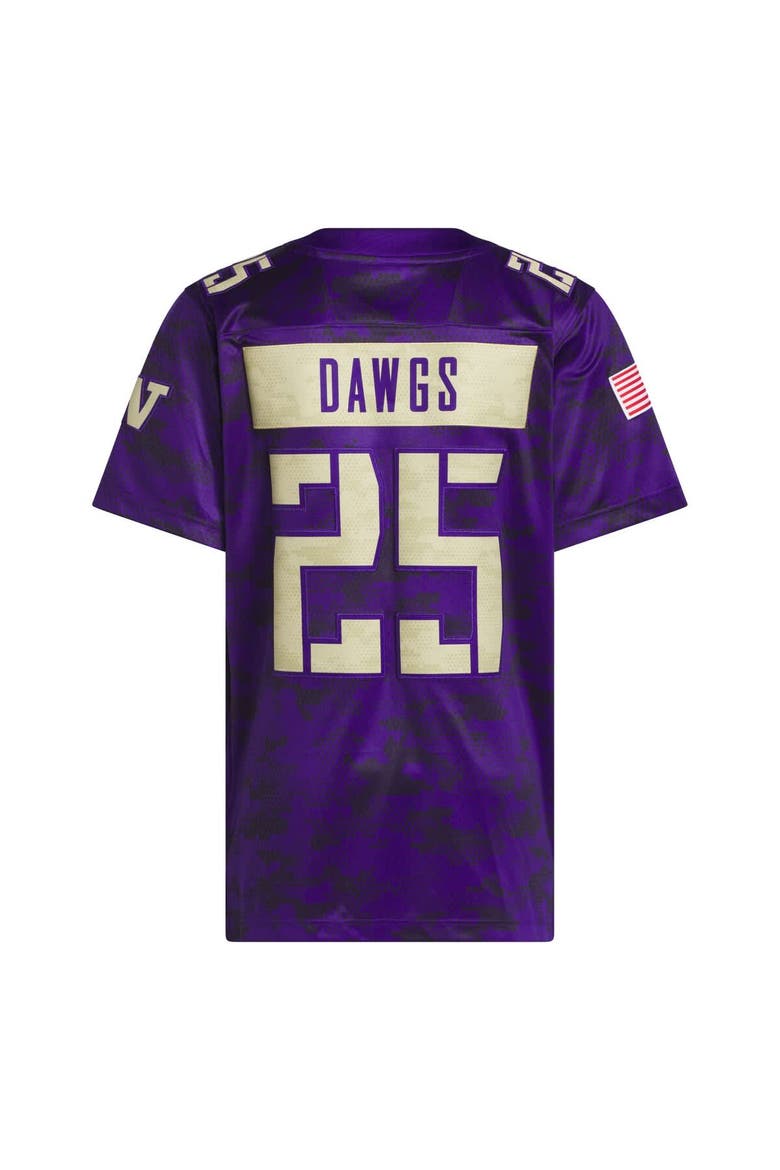 Men's adidas #25 Purple Washington Huskies Honor & Support Premier Strategy Jersey, Alternate, color, Purple