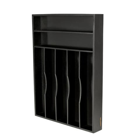 Hudson Modern Farmhouse Handcrafted  7-Slot Kitchen Drawer Organizer