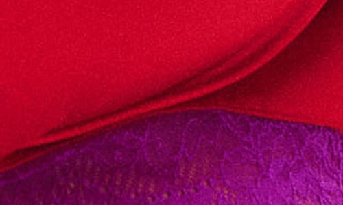 Savage X Fenty Fire Desire Lace Tap Shorts In Timeless Red