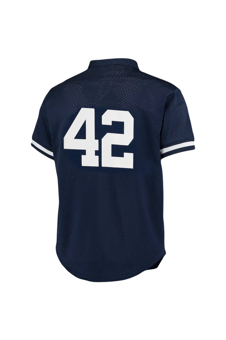 Men's Mitchell & Ness Mariano Rivera Navy New York Yankees Cooperstown Collection Big & Tall Mesh Batting Practice Jersey, Alternate, color, Navy