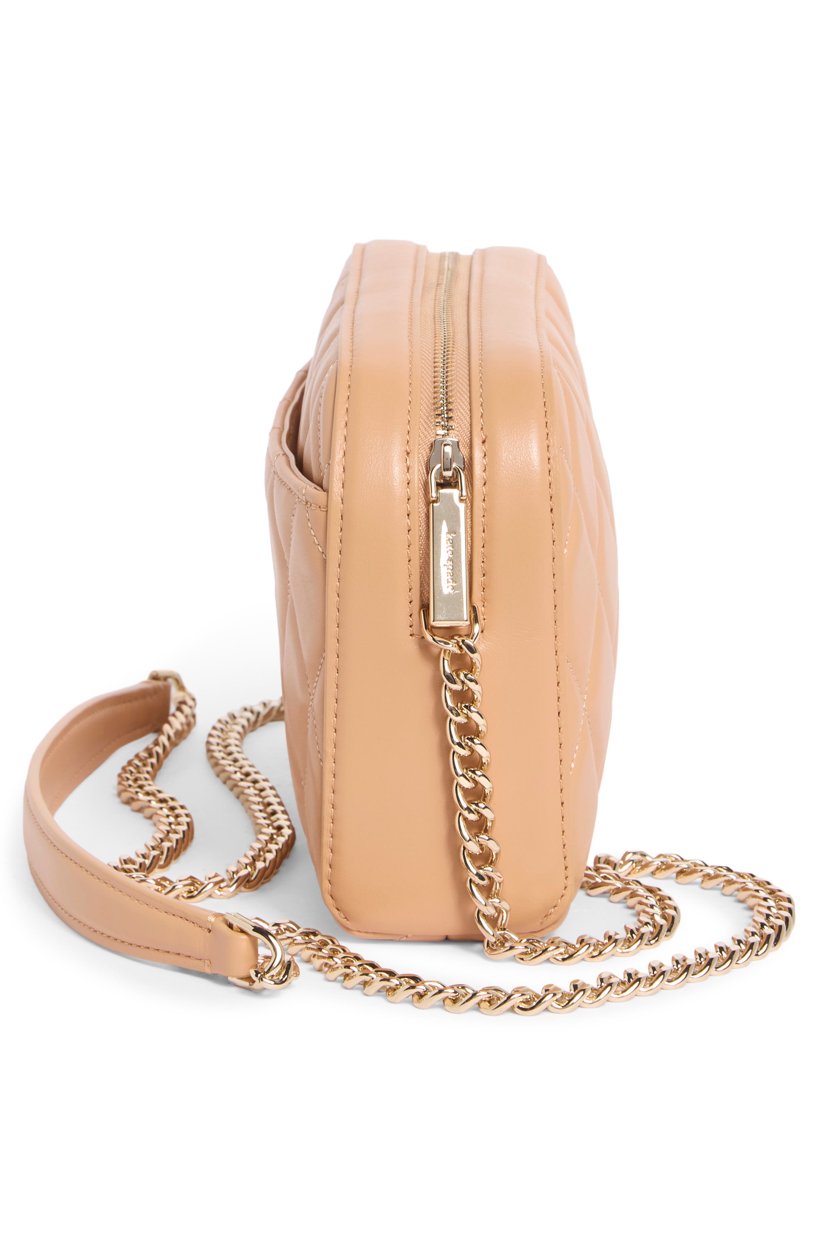 carey quilted leather crossbody bag, Alternate, color, TIRAMISU MOUSSE