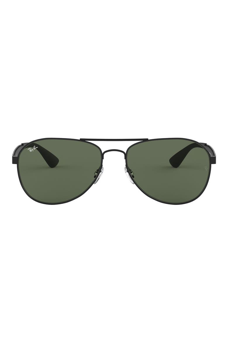 61mm Aviator Sunglasses, Main, color, MAT GUNMET