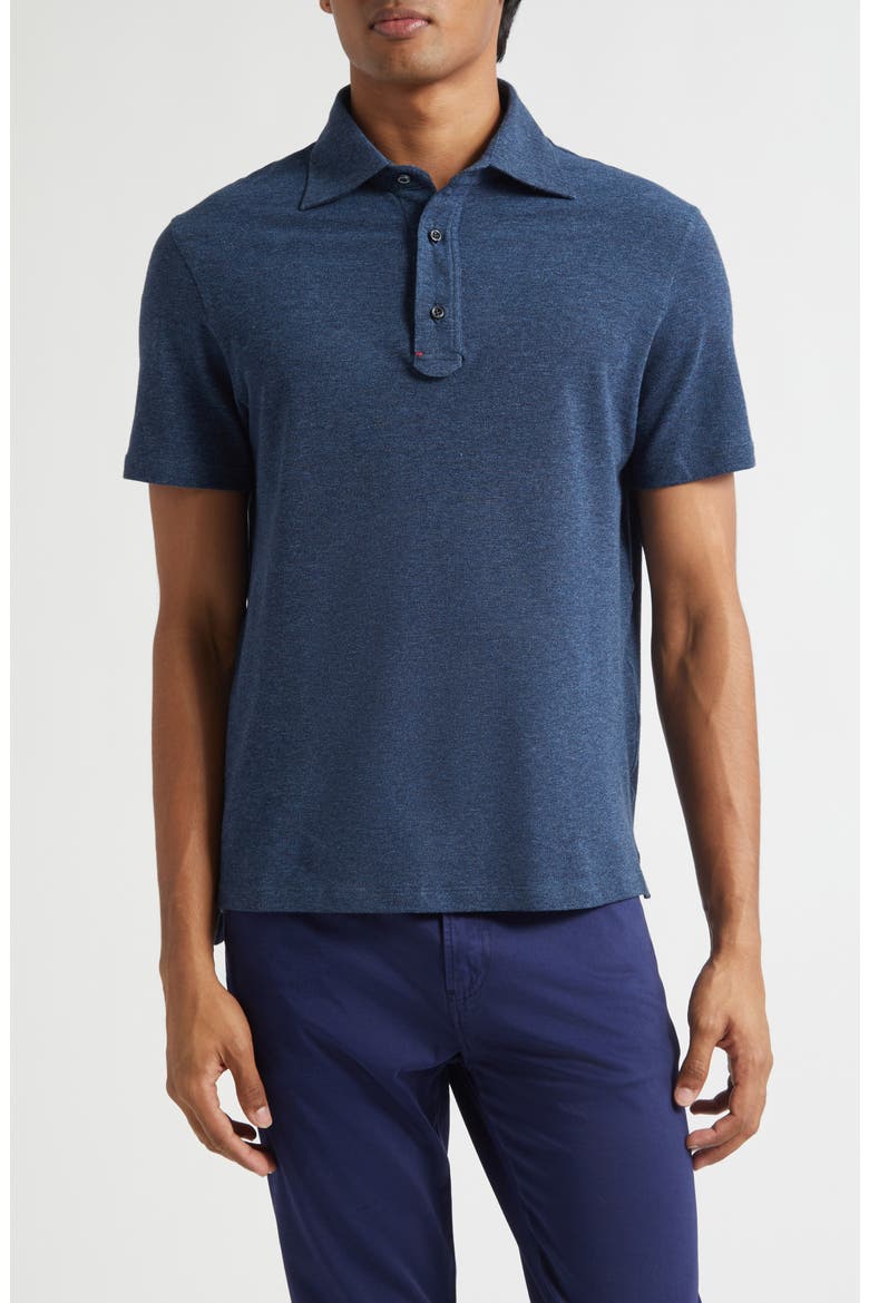 Cotton Polo, Main, color, BLUE