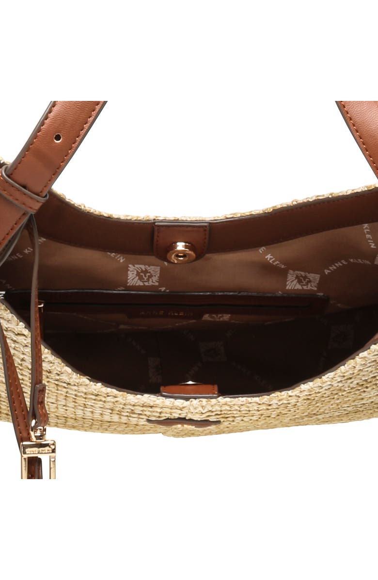 Anne Klein Woven Hobo Shoulder Bag, Alternate, color, Hazelnut