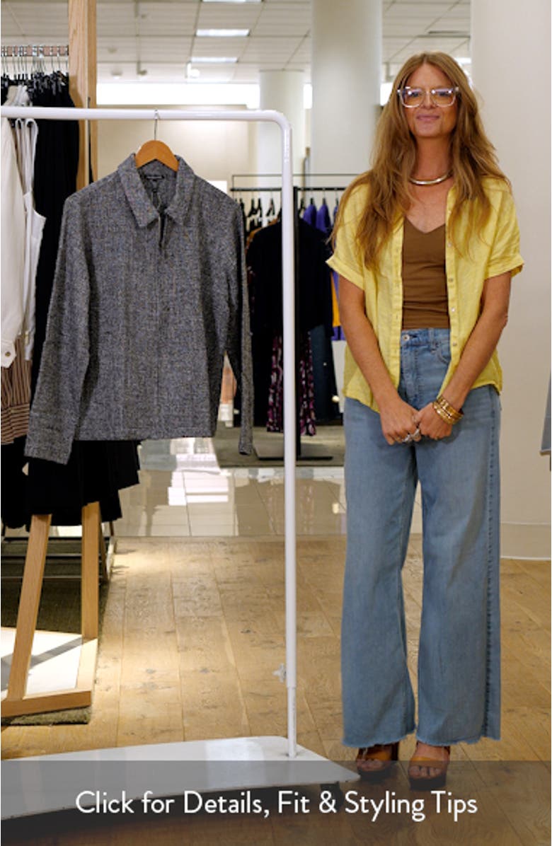 Collar Front Zip Stretch Organic Cotton Jacket, sales video thumbnail