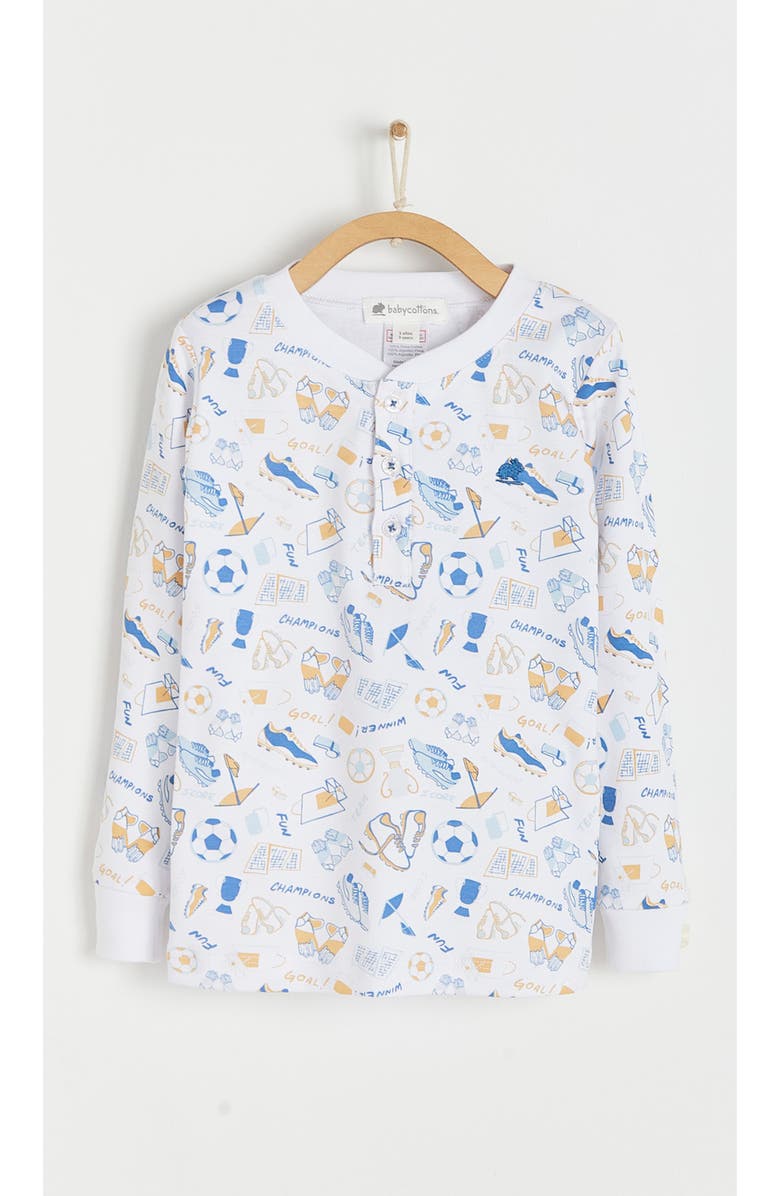 Babycottons Premium Peruvian Pima Cotton Inter Snug Fit Long Pajama Set for Toddler, Alternate, color, Full Print