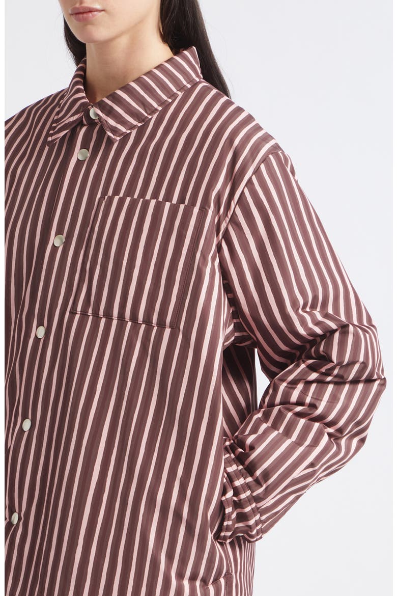 Seura Piccolo Kioski Striped Overshirt, Alternate, color, LIGHT PINK BROWN