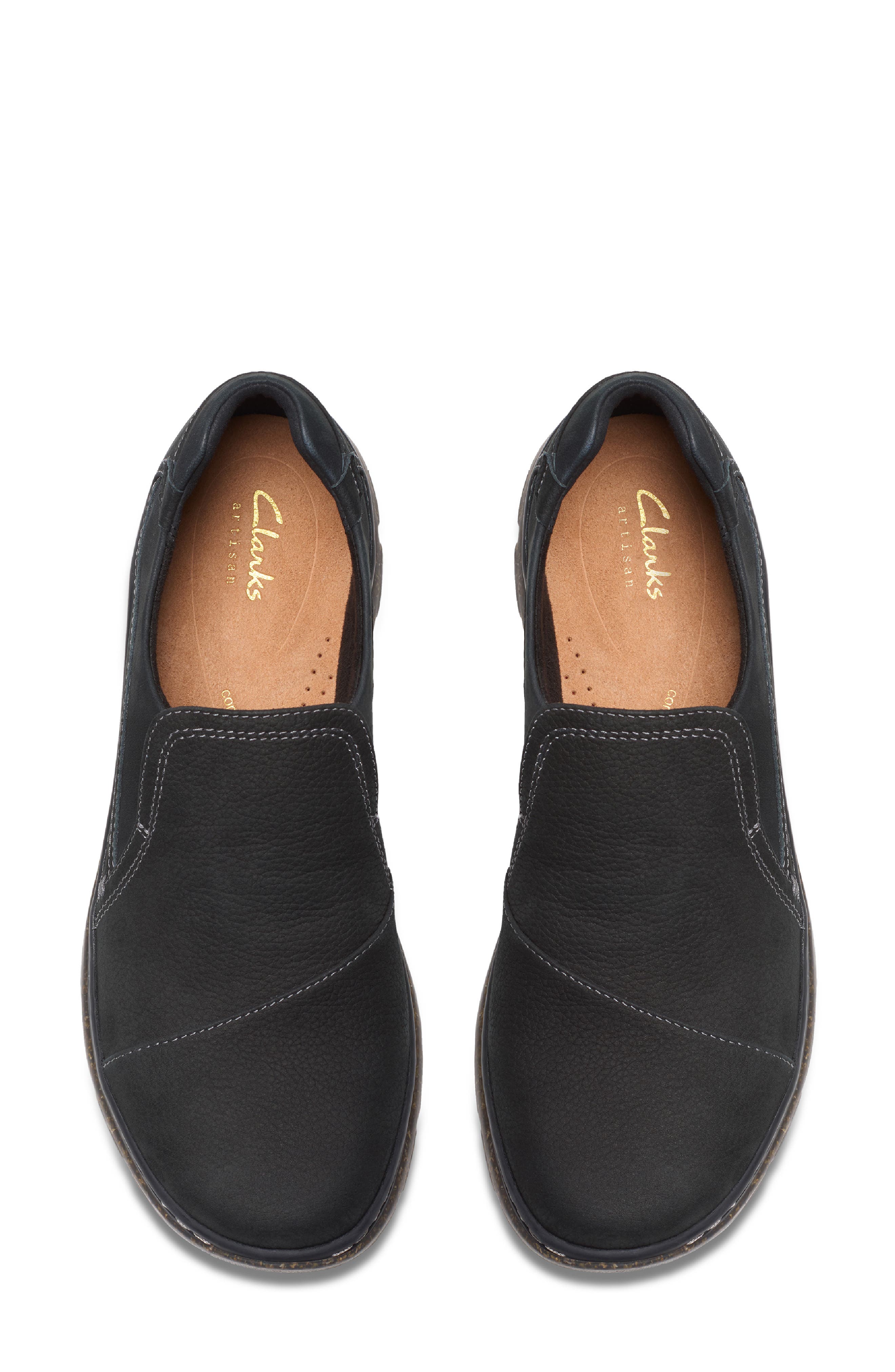 Clarks<sup>®</sup> Orlene Slip On Sneaker, Alternate, color, Black Leather