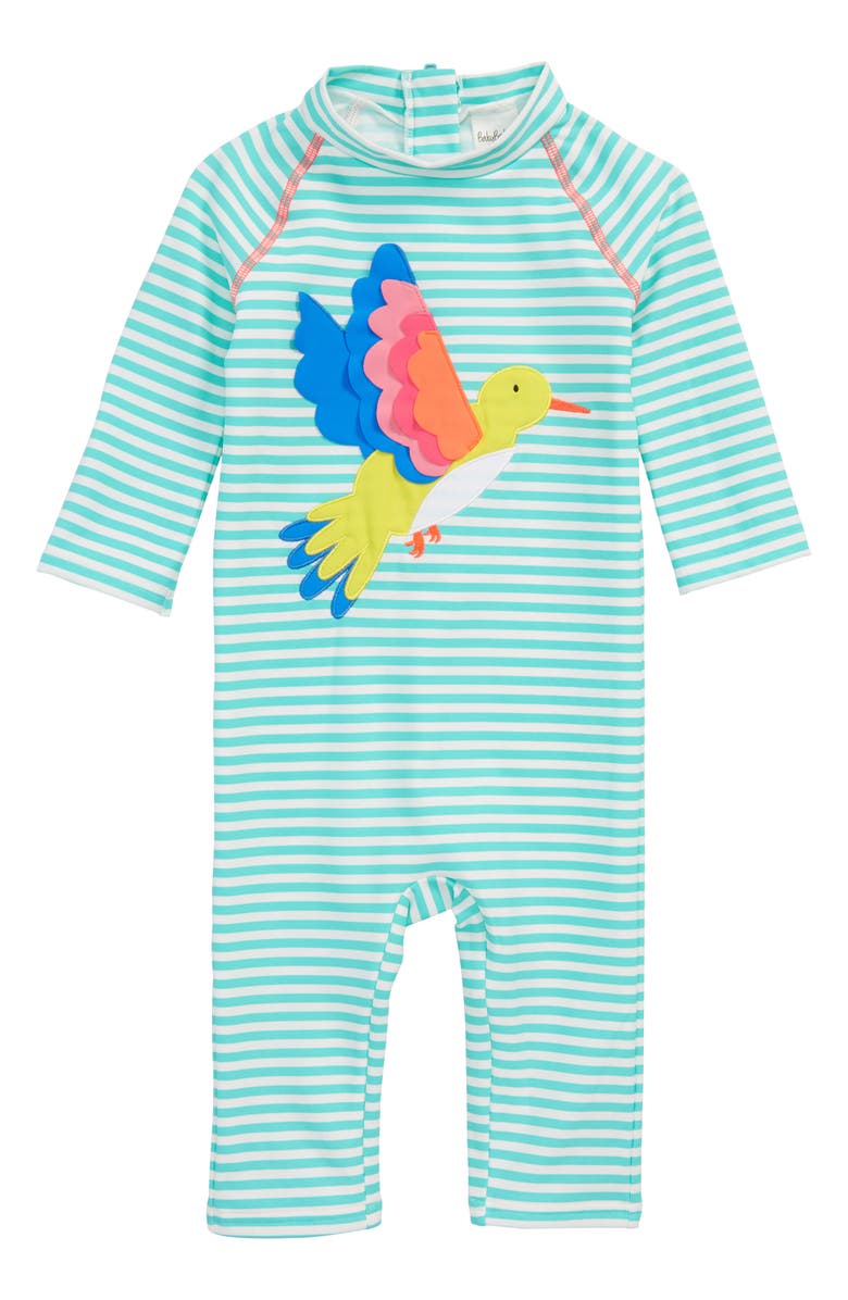 Mini Boden Pretty Surf One-Piece Rashguard Swimsuit, Main, color, 