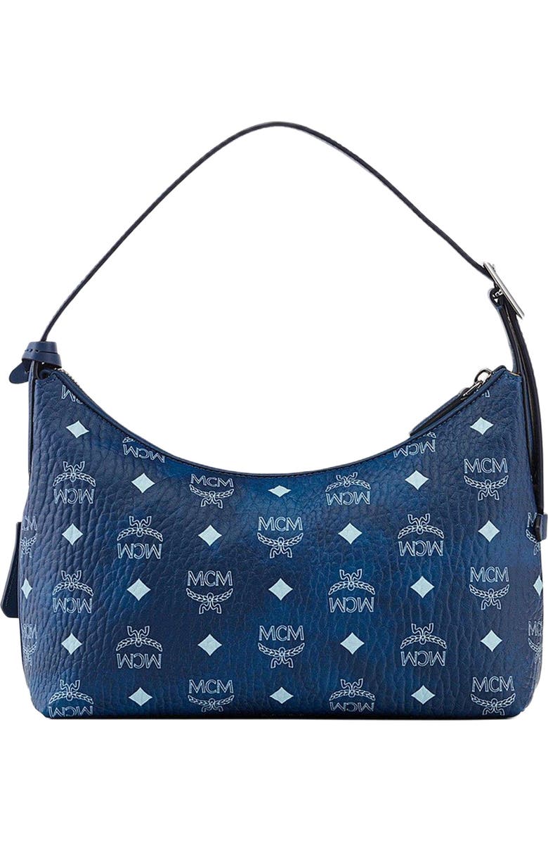 MCM Aren Hobo in Visetos, Alternate, color, Blue