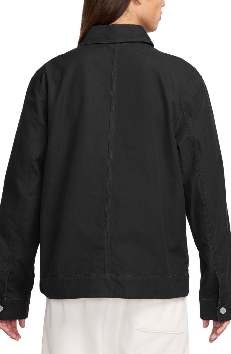 Jordan Essentials Chicago Canvas Jacket, Alternate, color, Black