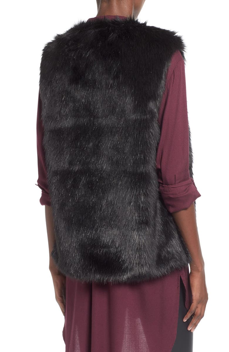 WAYF Faux Fur Vest, Alternate, color, 