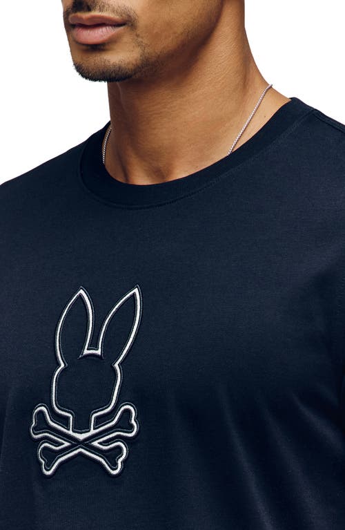 Psycho Bunny Seth Appliqué Graphic T-shirt In Black