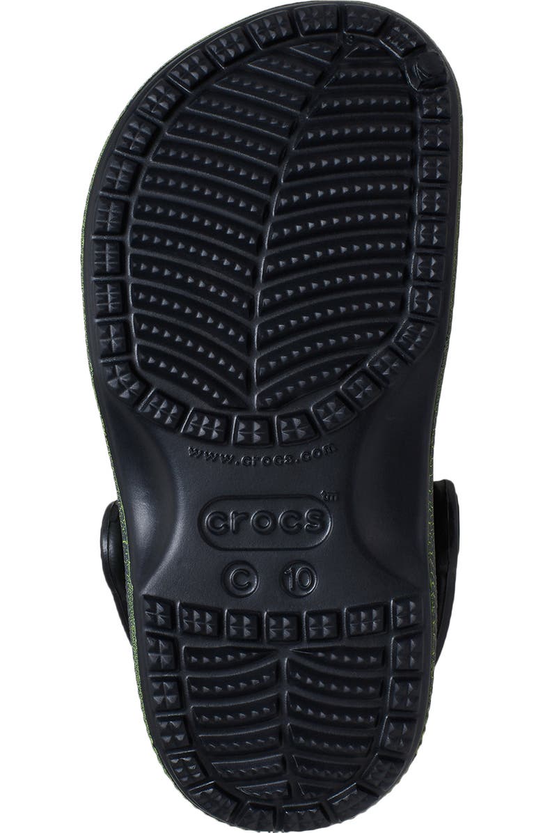 CROCS Kids' Classic IAM Scary Dino Clog, Alternate, color, Green/ Black