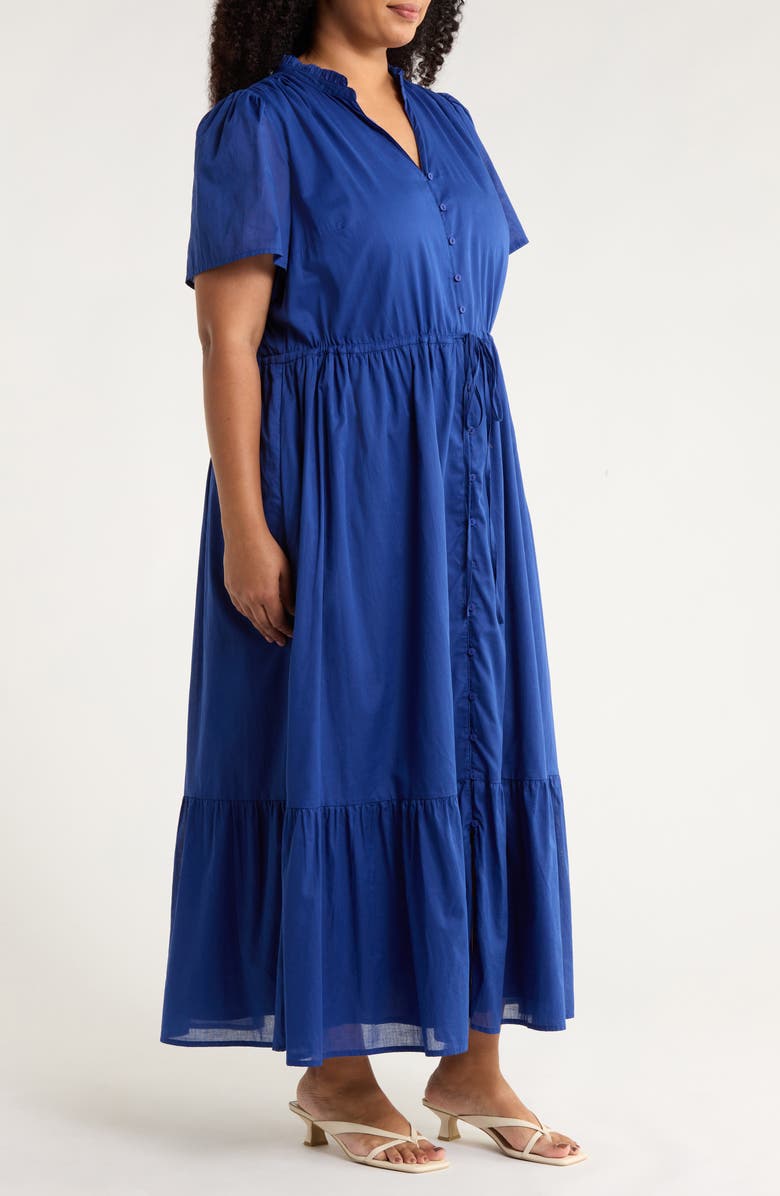 SUGARLIPS Bluebell Tiered Cotton Maxi Dress, Alternate, color, Navy