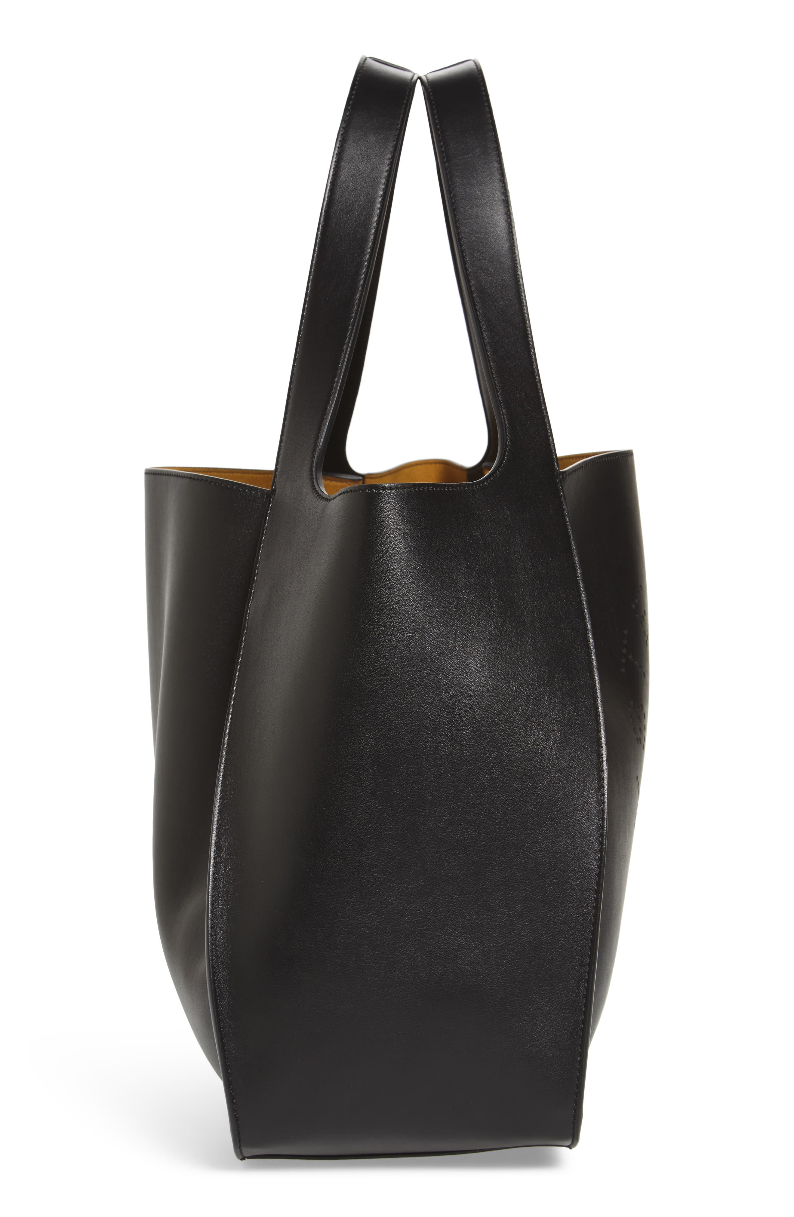 Stella McCartney Medium Perforated Logo Faux Leather Tote, Alternate, color, 