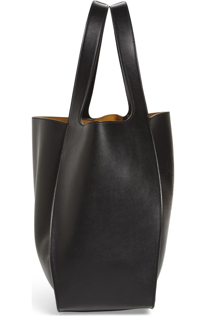 Stella McCartney Medium Perforated Logo Faux Leather Tote, Alternate, color,