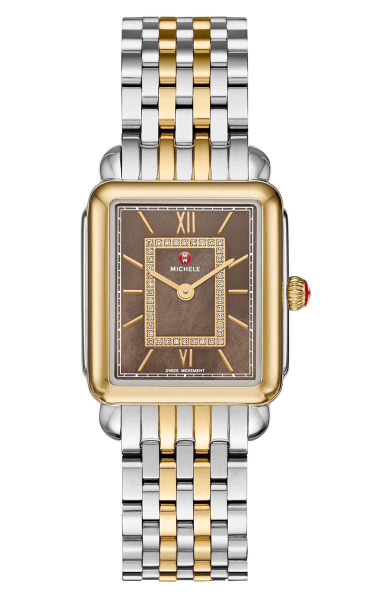 MICHELE Deco II Mid 16mm Bracelet Watchband, Alternate, color, 