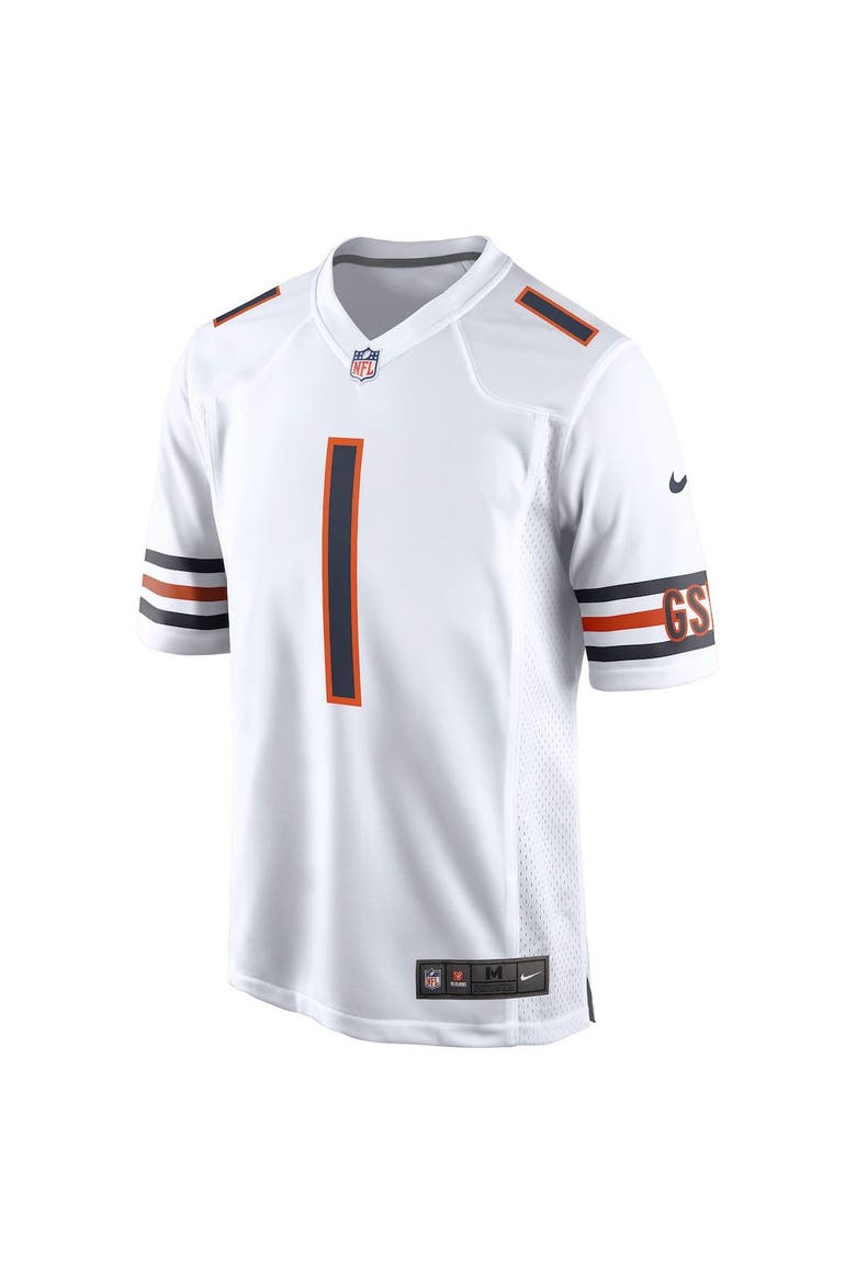Men's Nike Justin Fields White Chicago Bears Game Jersey, Alternate, color, White