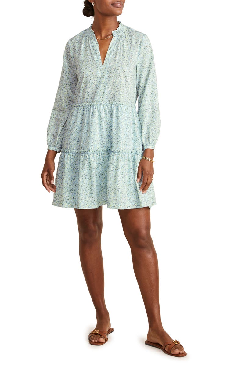 vineyard vines Print Long Sleeve Tiered Dress, Main, color,