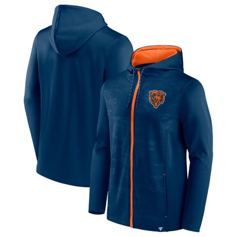Men's Fanatics Branded Navy Chicago Bears Ball Carrier Full-Zip Hoodie