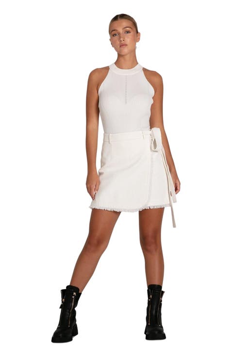 There She Goes Frayed Edge Skirt