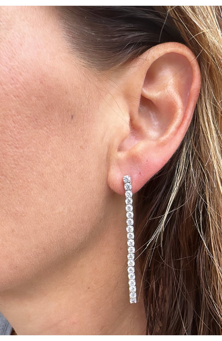 SHYMI Cubic Zirconia Drop Earrings, Alternate, color, Silver