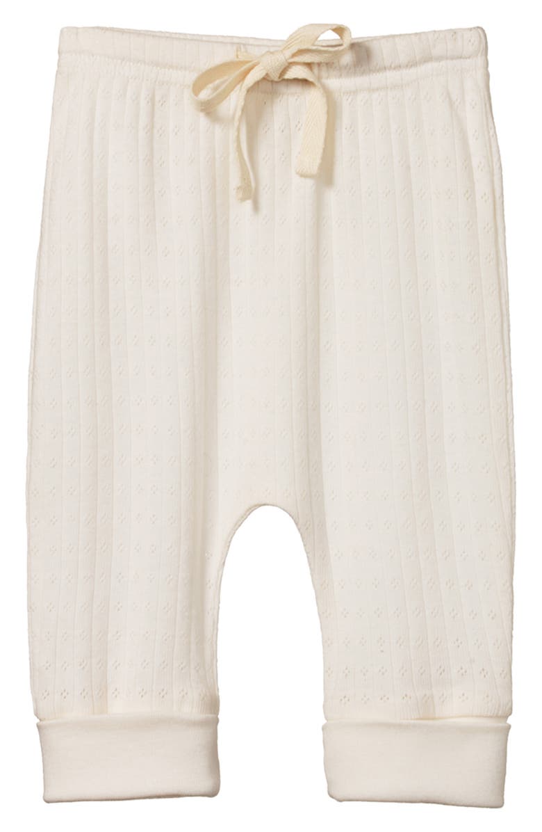 NATURE BABY Pointelle Organic Cotton Pants, Main, color, Natural
