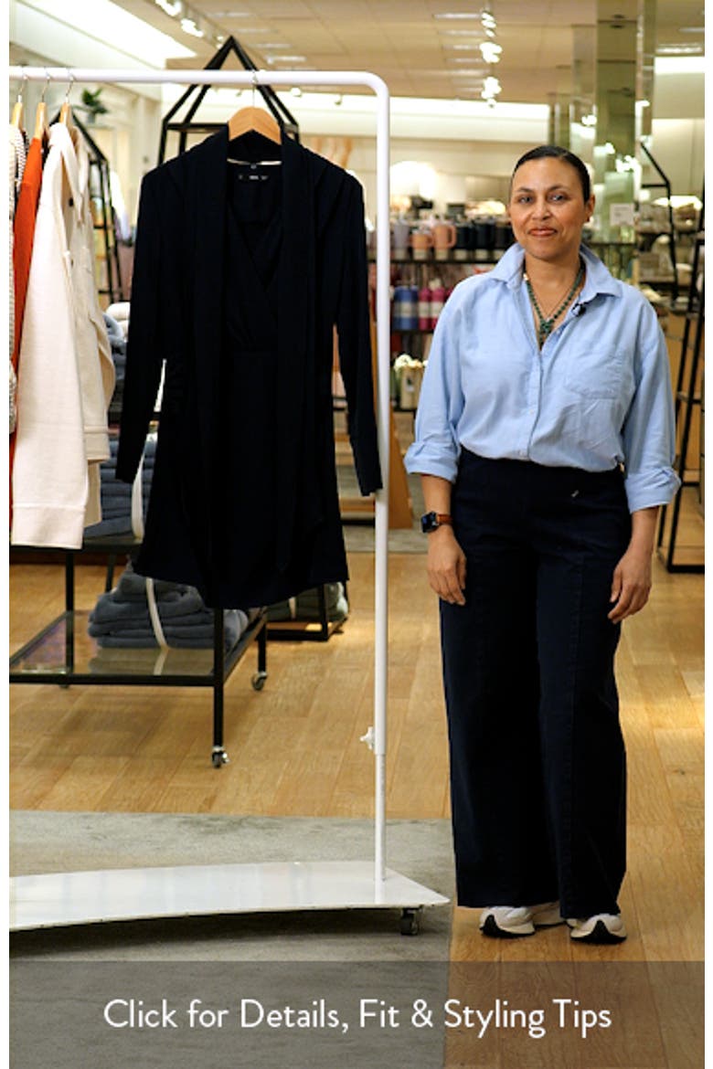 Foulard Drape Long Sleeve Dress video