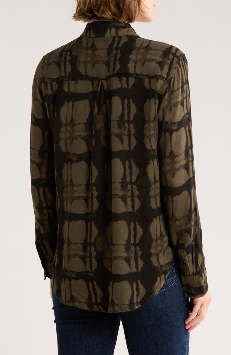 Rails Hunter Watercolor Plaid Button-Up Shirt, Alternate, color, Olive Watercolor Plaid