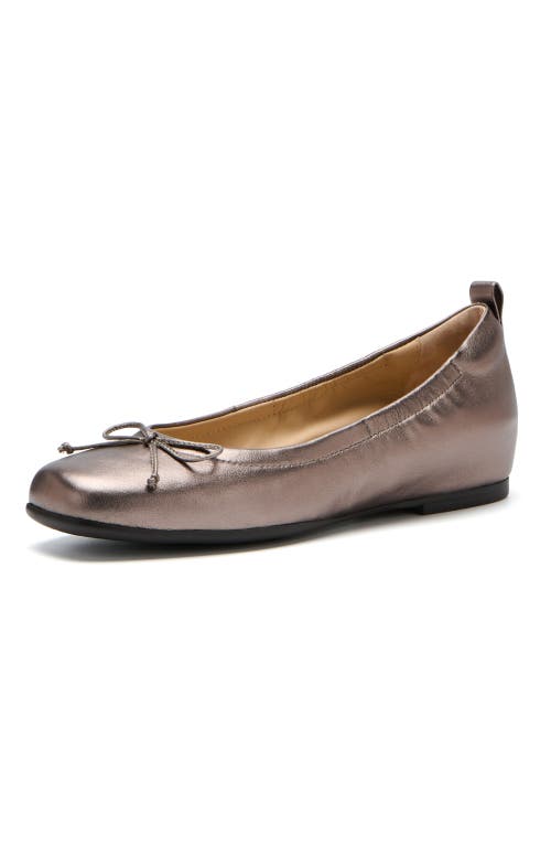 Abeo Cadence Bow Ballet Flat In Light Bronze - Regular