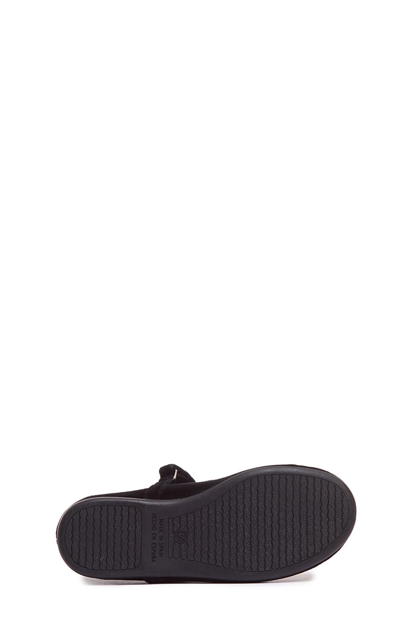 CHILDRENCHIC Velvet Mary Jane Shoe, Alternate, color, Black