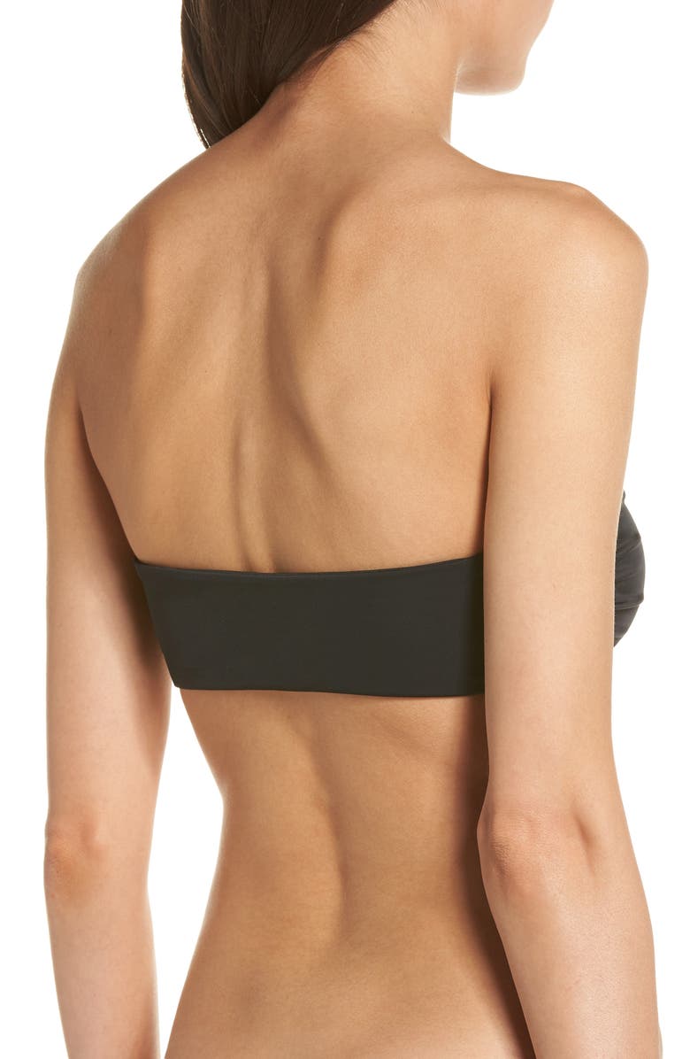 Leith Riviera Tie Front Bandea Bikini Top, Alternate, color, 