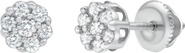 LuvMyJewelry Meadow 0.32 Ct TW Lab Grown Diamond Cluster Studs 14K Gold Earrings