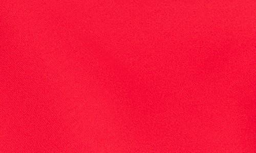 Cece Cowl Neck Sequin Cuff Charmeuse Top In Red