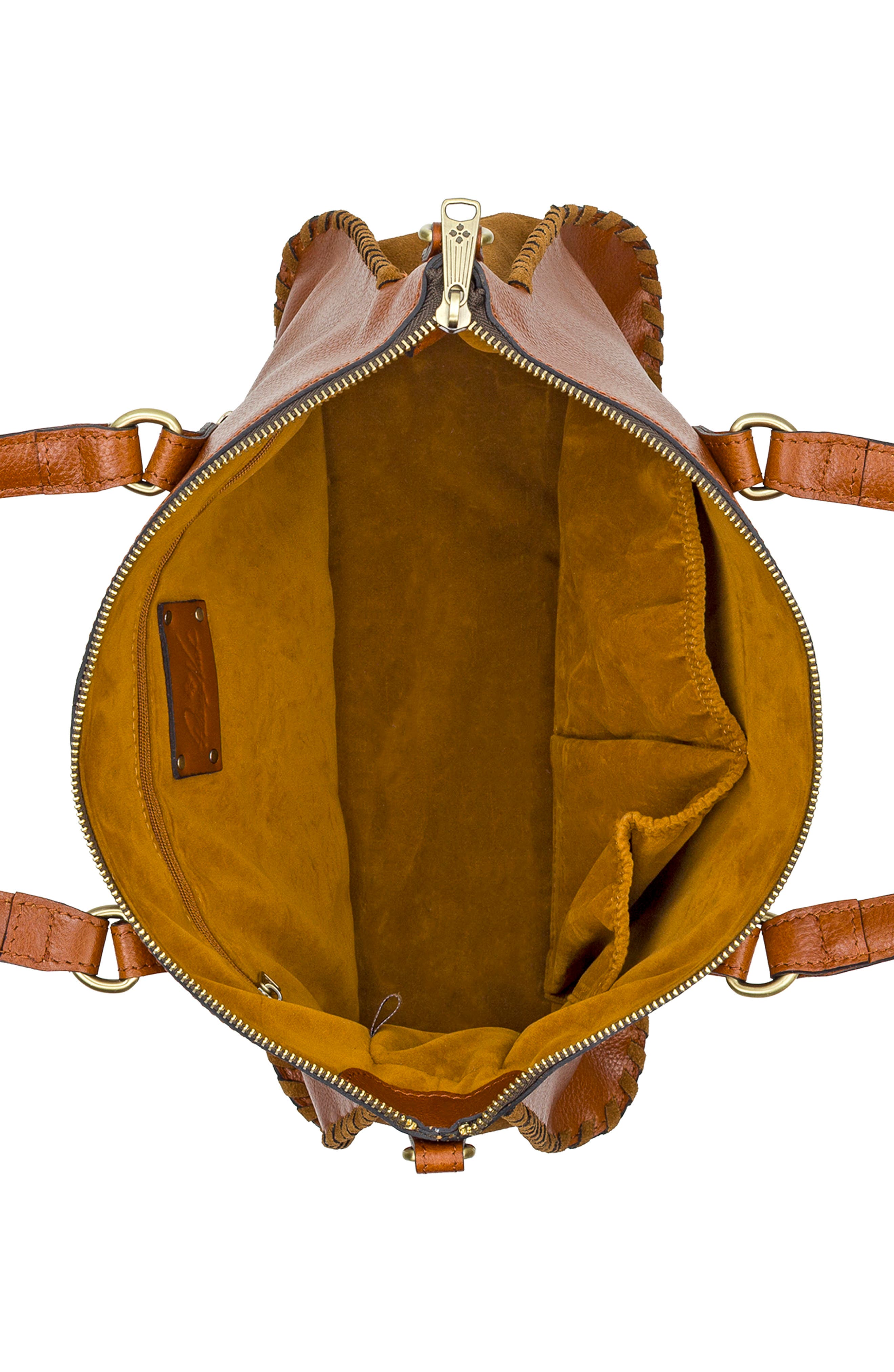 Briona Leather Satchel, Alternate, color, COGNAC