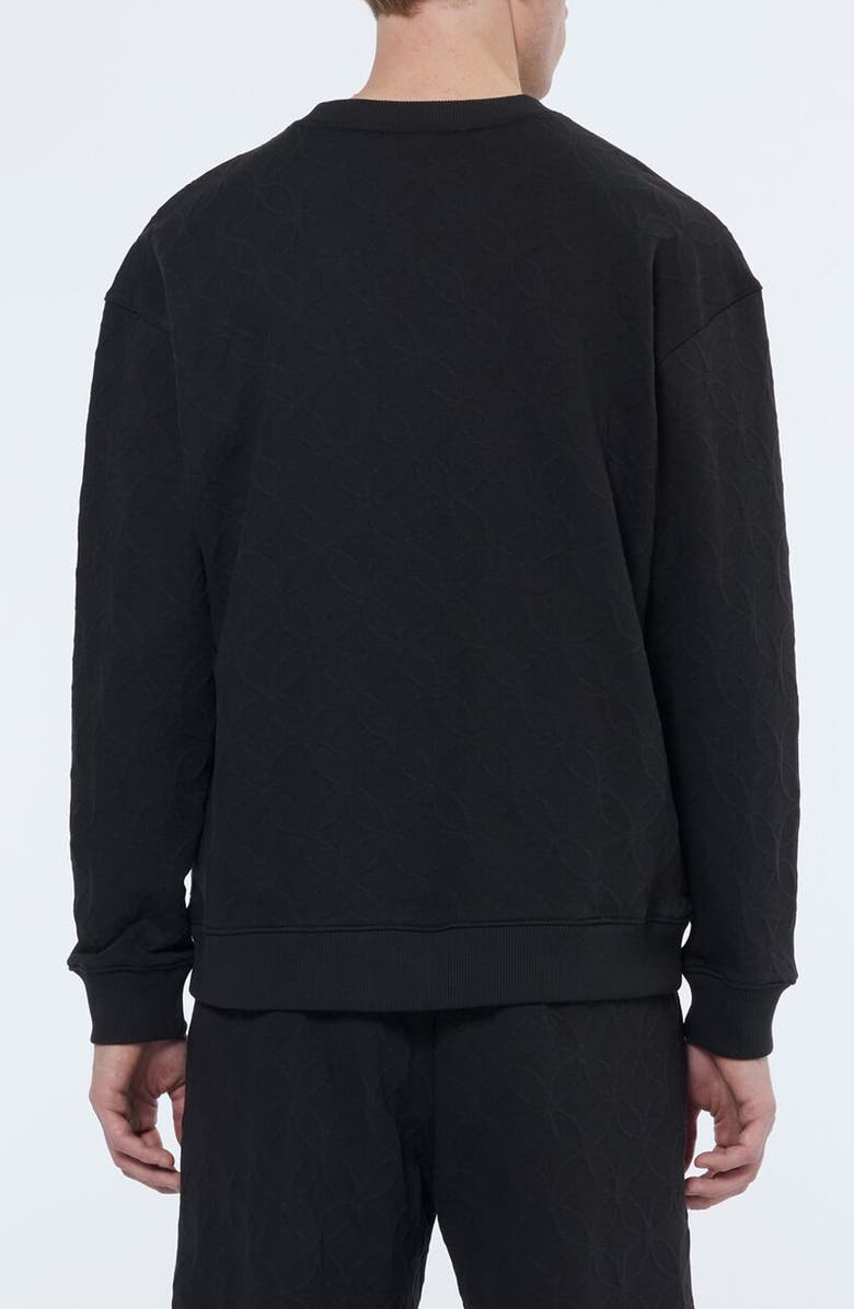 Scotch & Soda Jacquard Knit Texture Sweatshirt, Alternate, color, Black