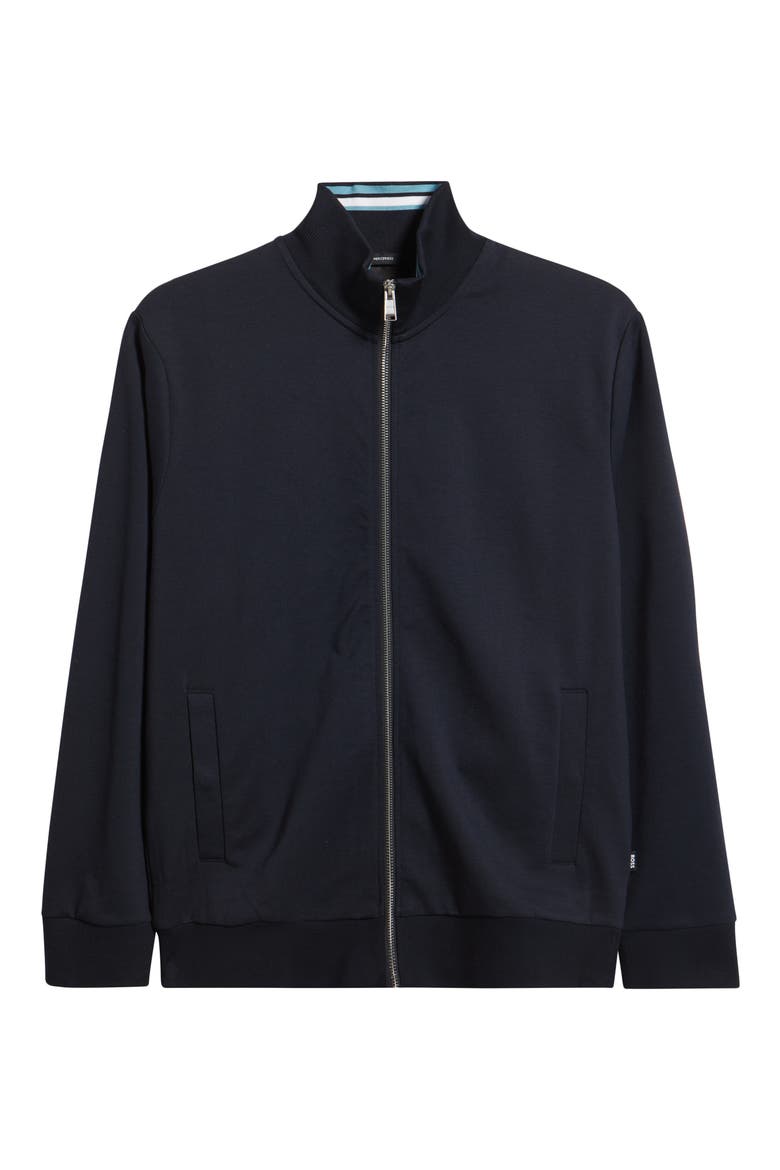 Shepherd Knit Zip Jacket, Alternate, color, DARK BLUE