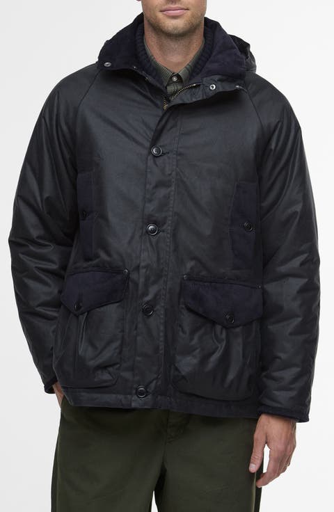 Modern Waxed Cotton Jacket with Removable Hood