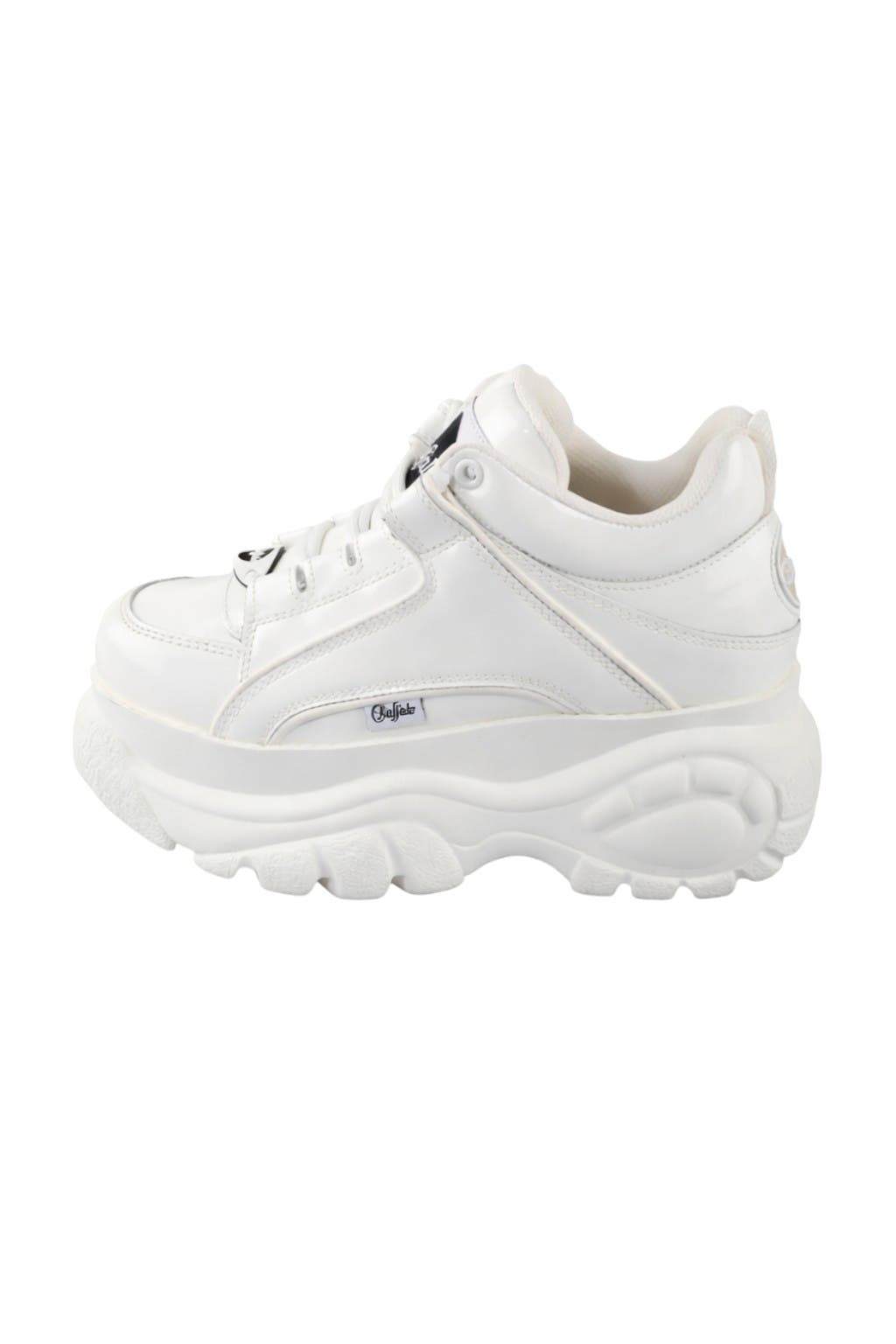 Buffalo Boots Classic Low Patent Leather Sneaker, Main, color, White