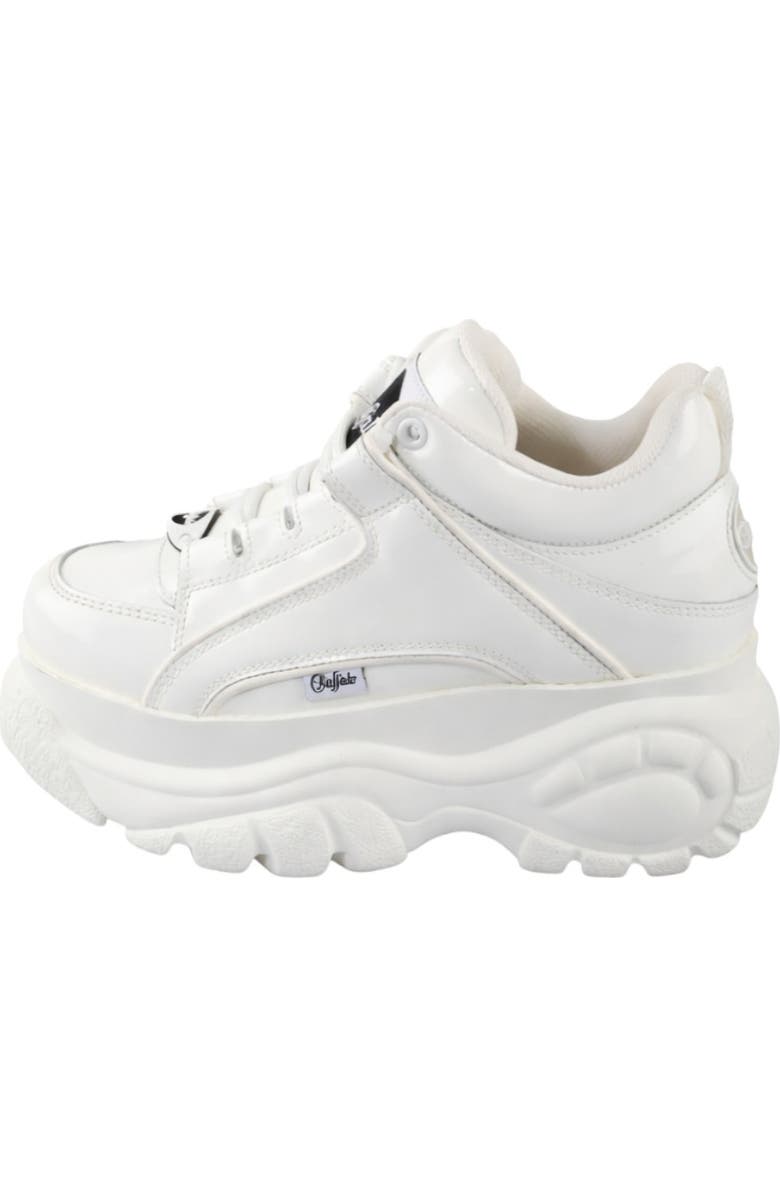 Buffalo Boots Classic Low Patent Leather Sneaker, Main, color, White