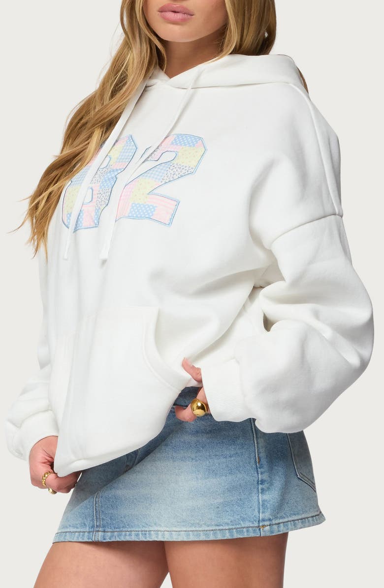 EDIKTED 82 Oversize Hoodie, Alternate, color, White