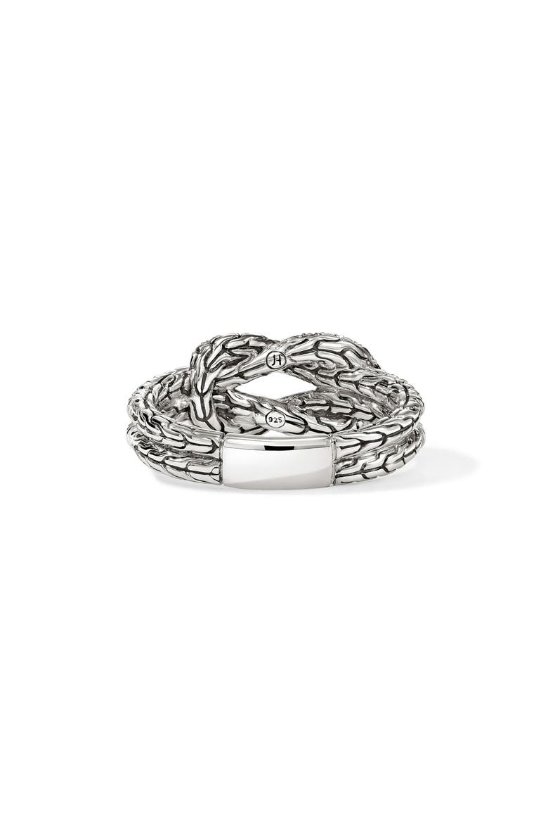 Love Knot Ring, Diamonds, Alternate, color, SILVER