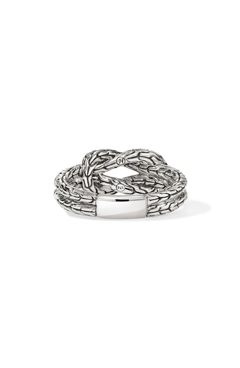 John Hardy Love Knot Ring, Diamonds, Alternate, color, Silver