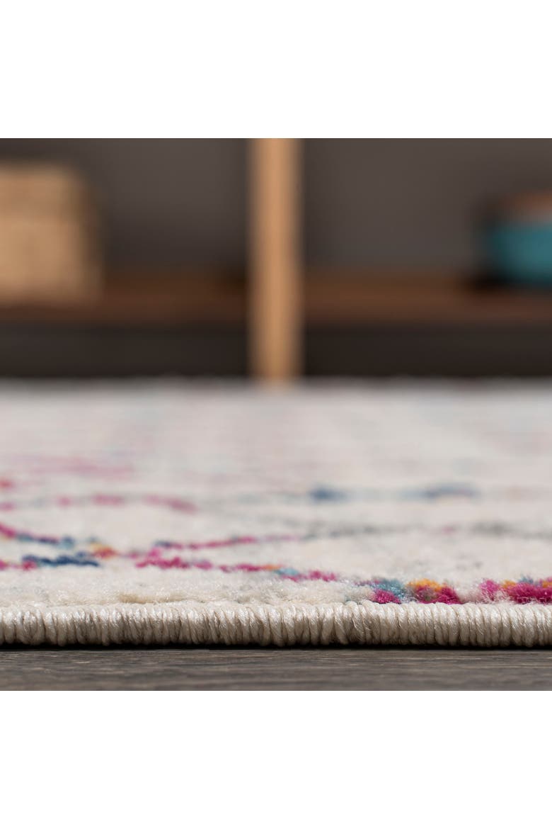 Moroccan HYPE Boho Vintage Diamond Area Rug, Alternate, color, Cream/Navy